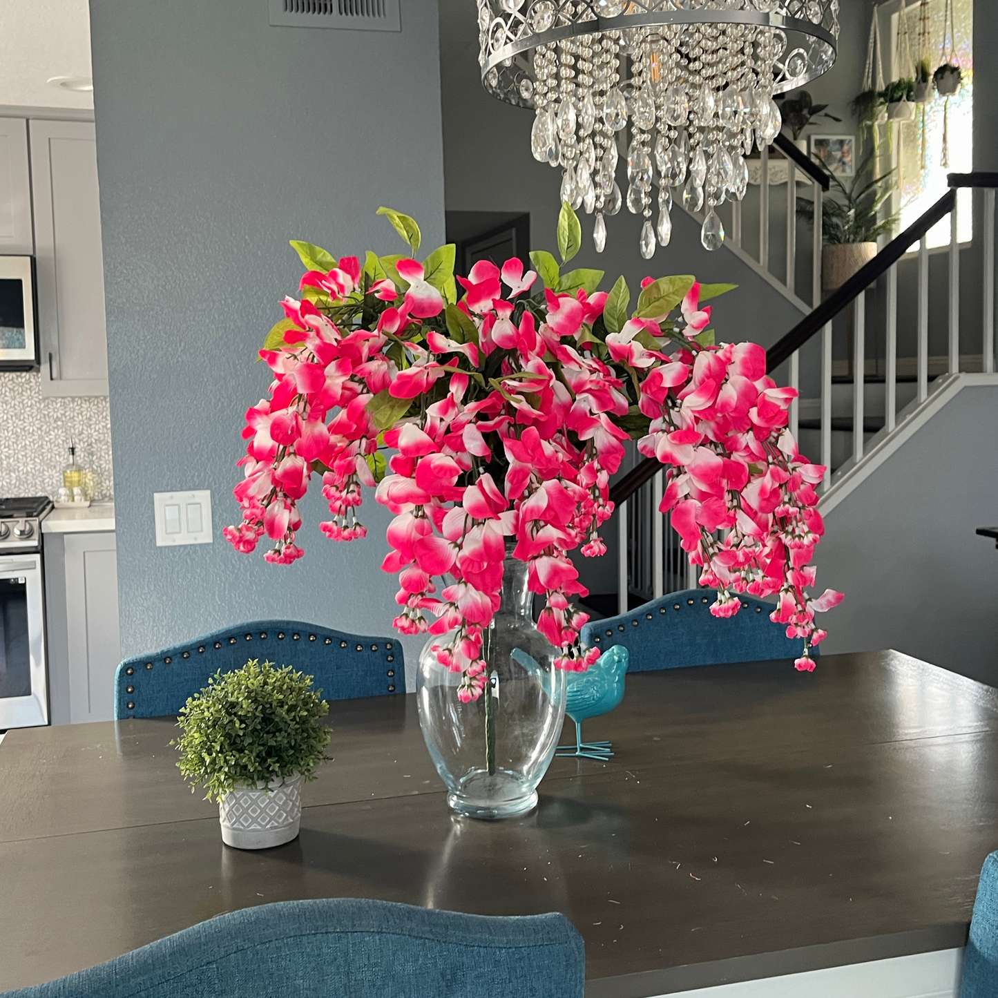 GPB392 15 Stem Artificial Hanging Wisteria