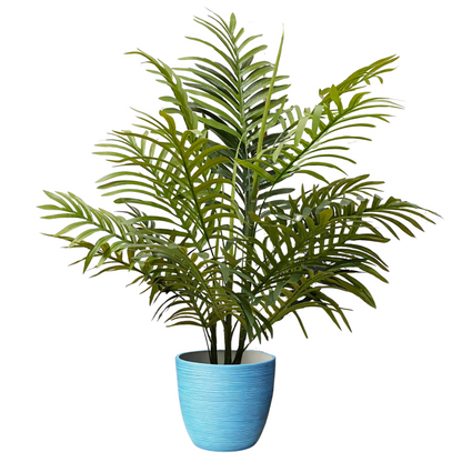 Artificial Paradise Palm Tree Plant in Plastic Pot, 3'L, GTR4622-NATURAL
