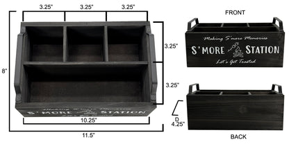 ABN5E190-BLK S'mores Stationgifts for fire pitcaddy stationsmores giftparty station movie kit
