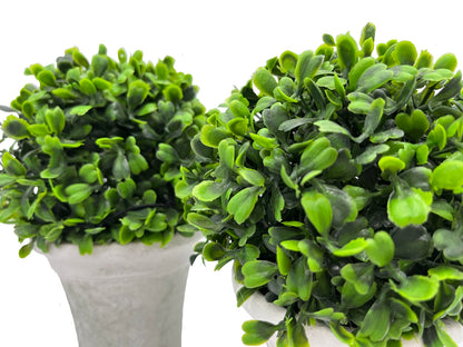 2pcs 5" Artificial Boxwood Topiary Faux Topiaries Artificial boxwood balls