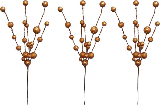 3 Pieces 29" Glitter Berries & Ball Spray For Christmas