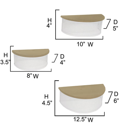3pcs White Floating Mounted Hanging Shelves Shelf for Wall Shelf