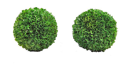 2pcs 6" Ball Topiary Plants Artificial Boxwood Topiary Faux Topiaries