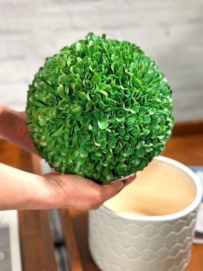 7.25"H Ball Topiary Plants Artificial Boxwood Topiary Faux Topiaries Artificial boxwood balls