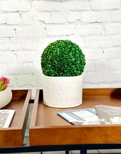 7.25"H Ball Topiary Plants Artificial Boxwood Topiary Faux Topiaries Artificial boxwood balls