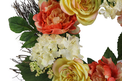 22" Artificial Rose Hydrangea Peony    Spring Summer