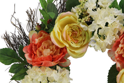 22" Artificial Rose Hydrangea Peony    Spring Summer