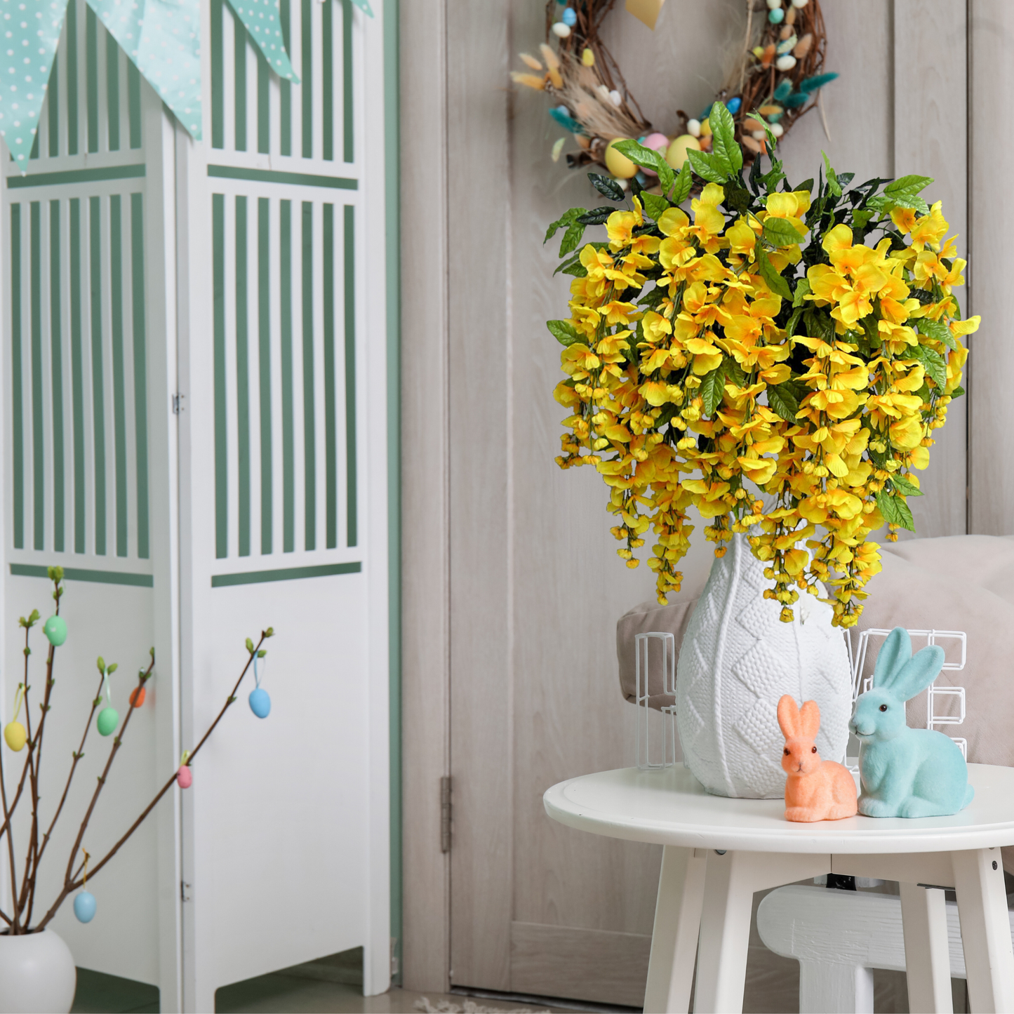 GPB392 15 Stem Artificial Hanging Wisteria