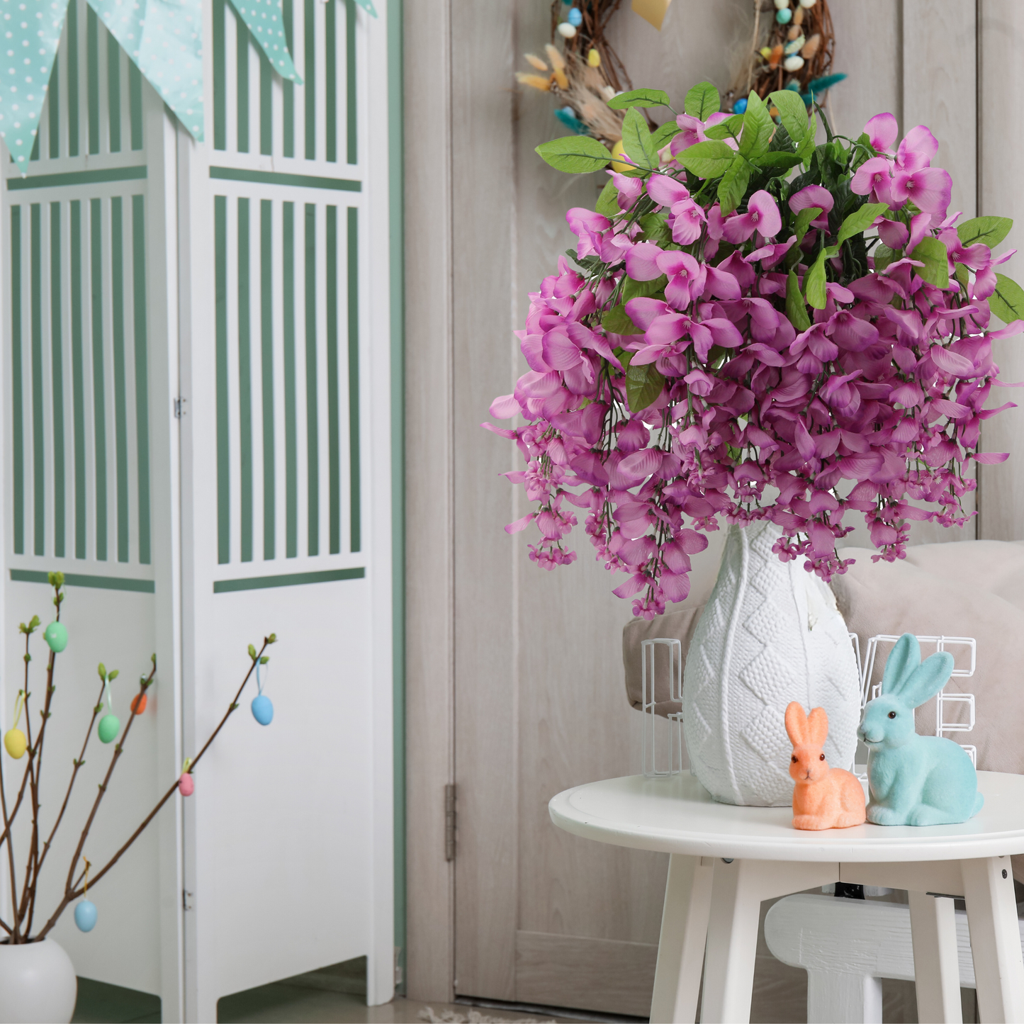 GPB392 15 Stem Artificial Hanging Wisteria