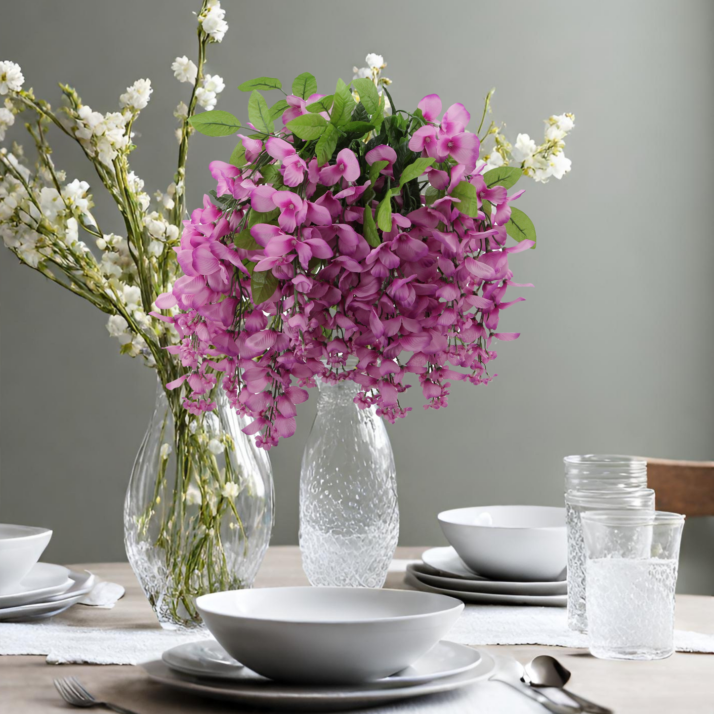 GPB392 15 Stem Artificial Hanging Wisteria
