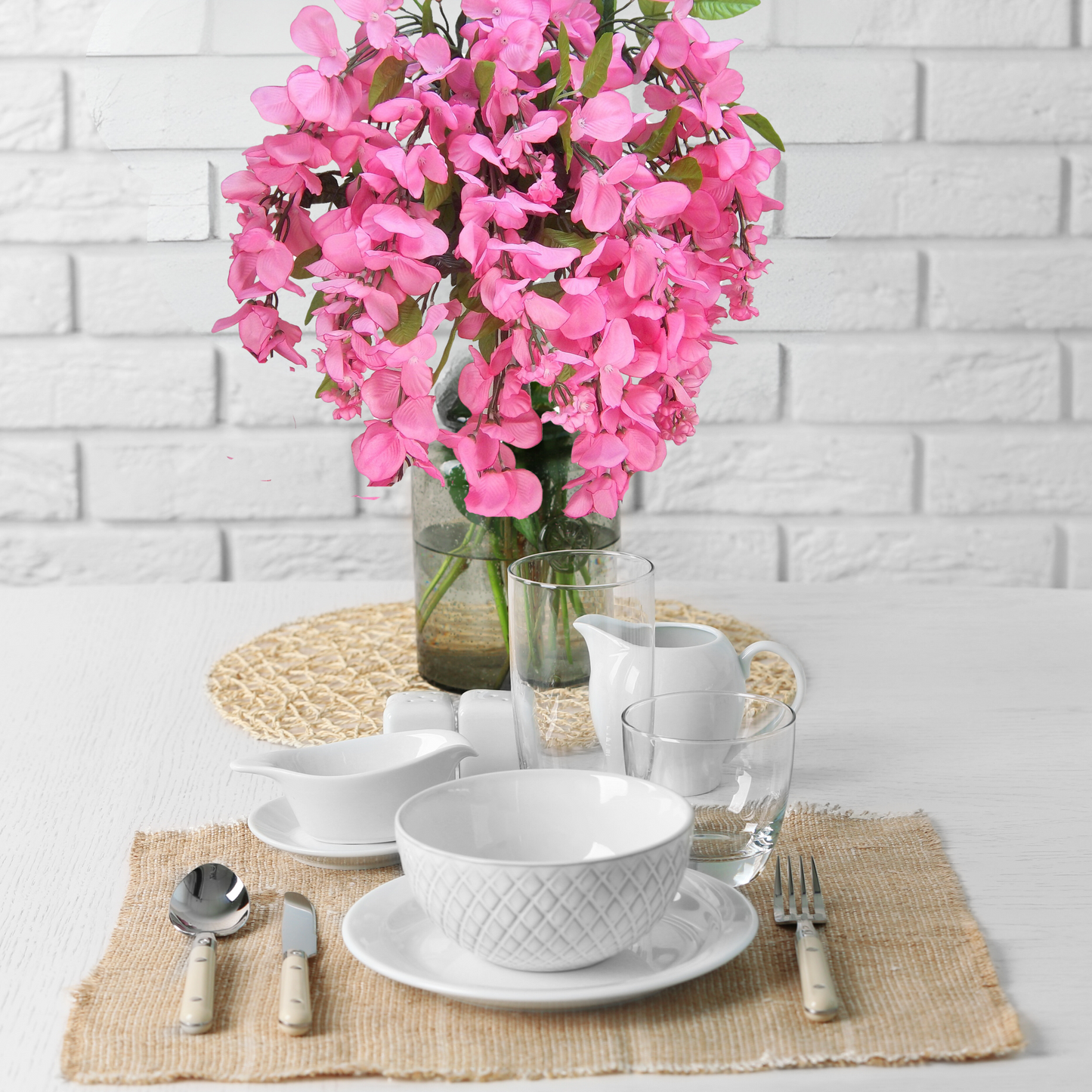 GPB392 15 Stem Artificial Hanging Wisteria