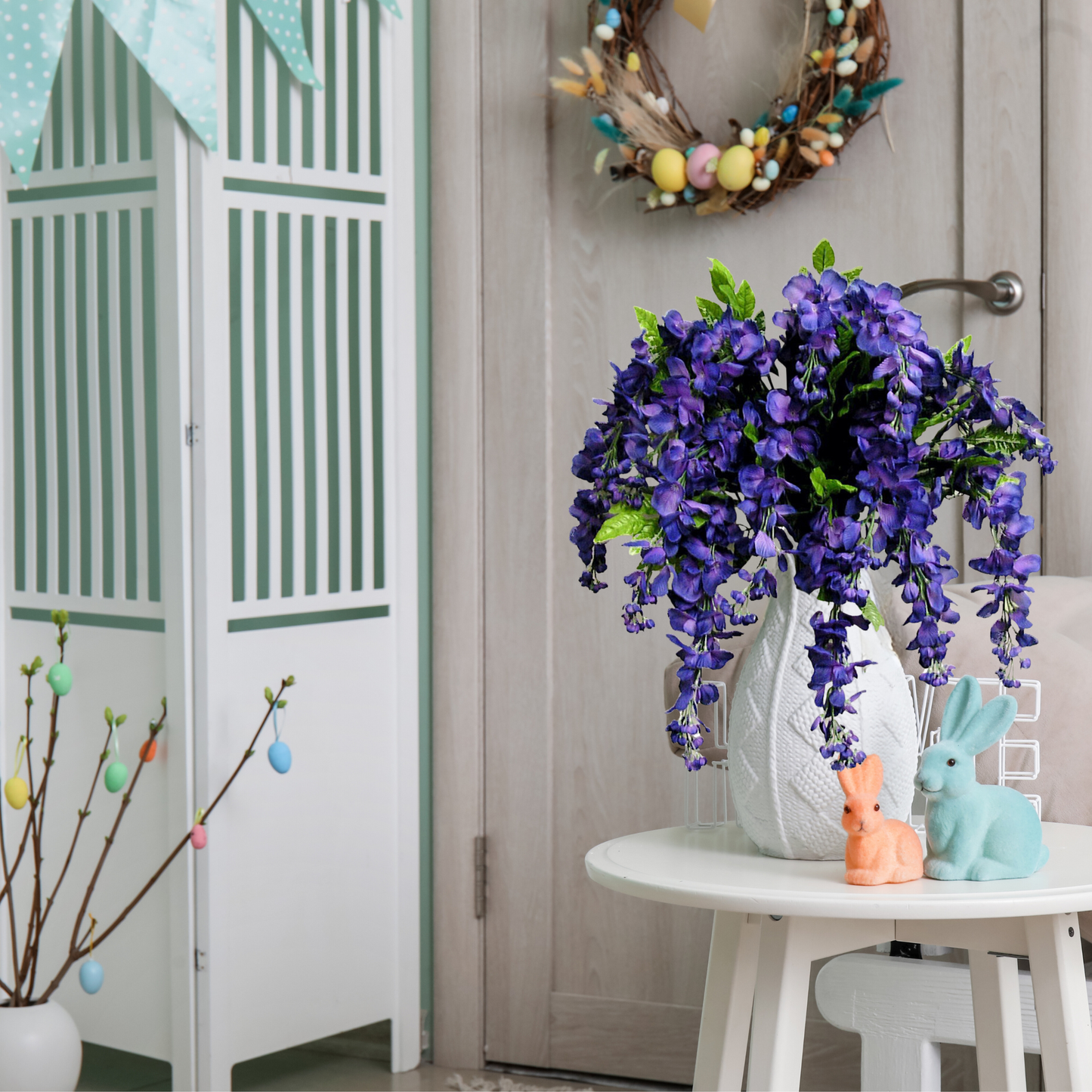 GPB392 15 Stem Artificial Hanging Wisteria