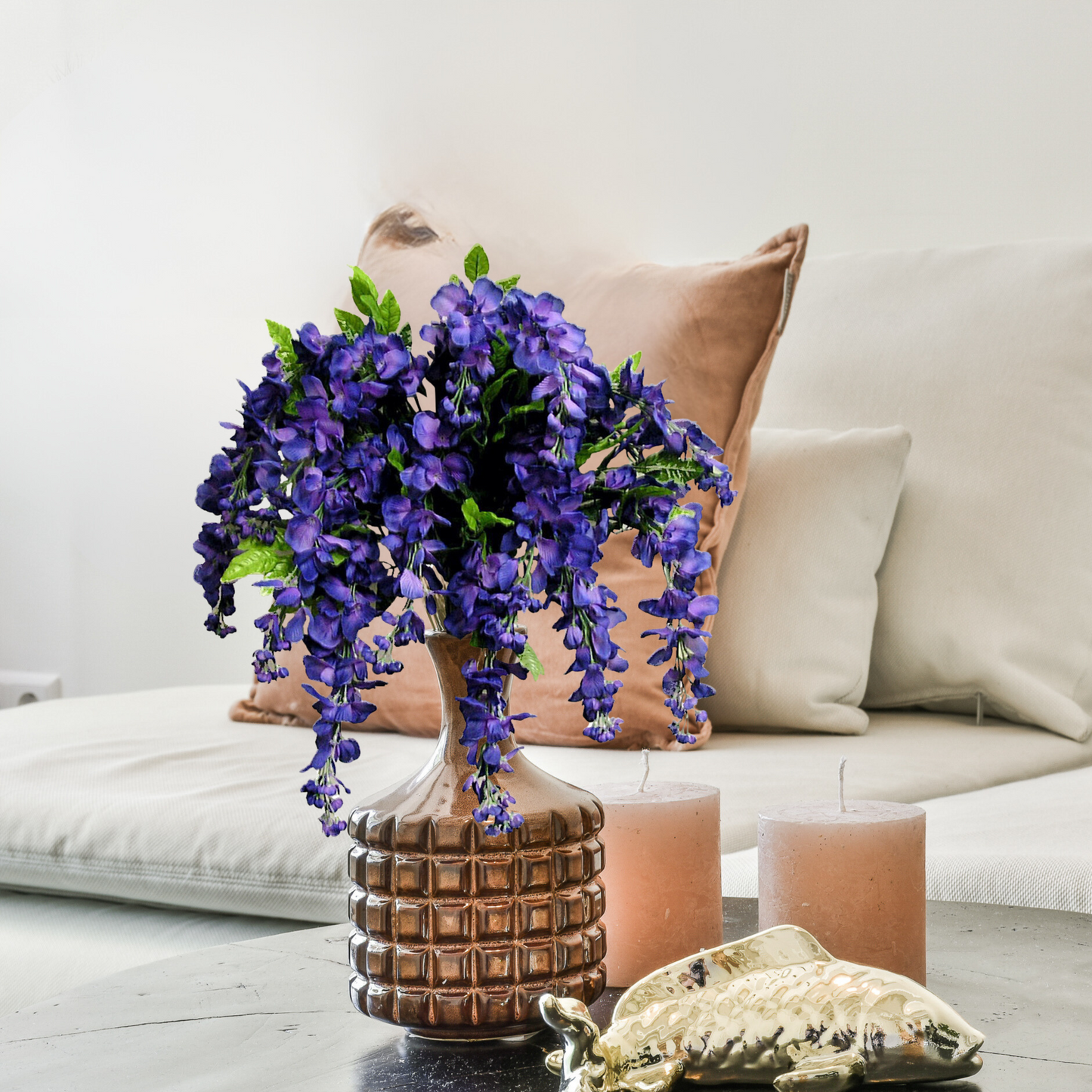 GPB392 15 Stem Artificial Hanging Wisteria
