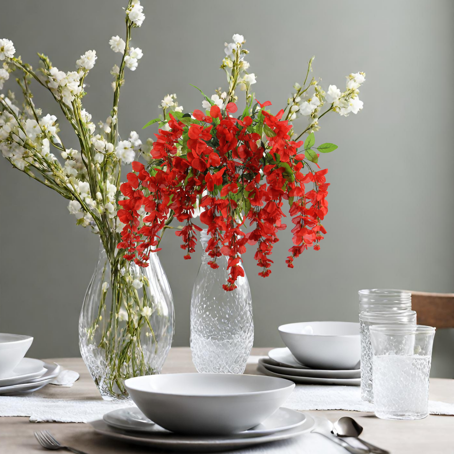 GPB392 15 Stem Artificial Hanging Wisteria