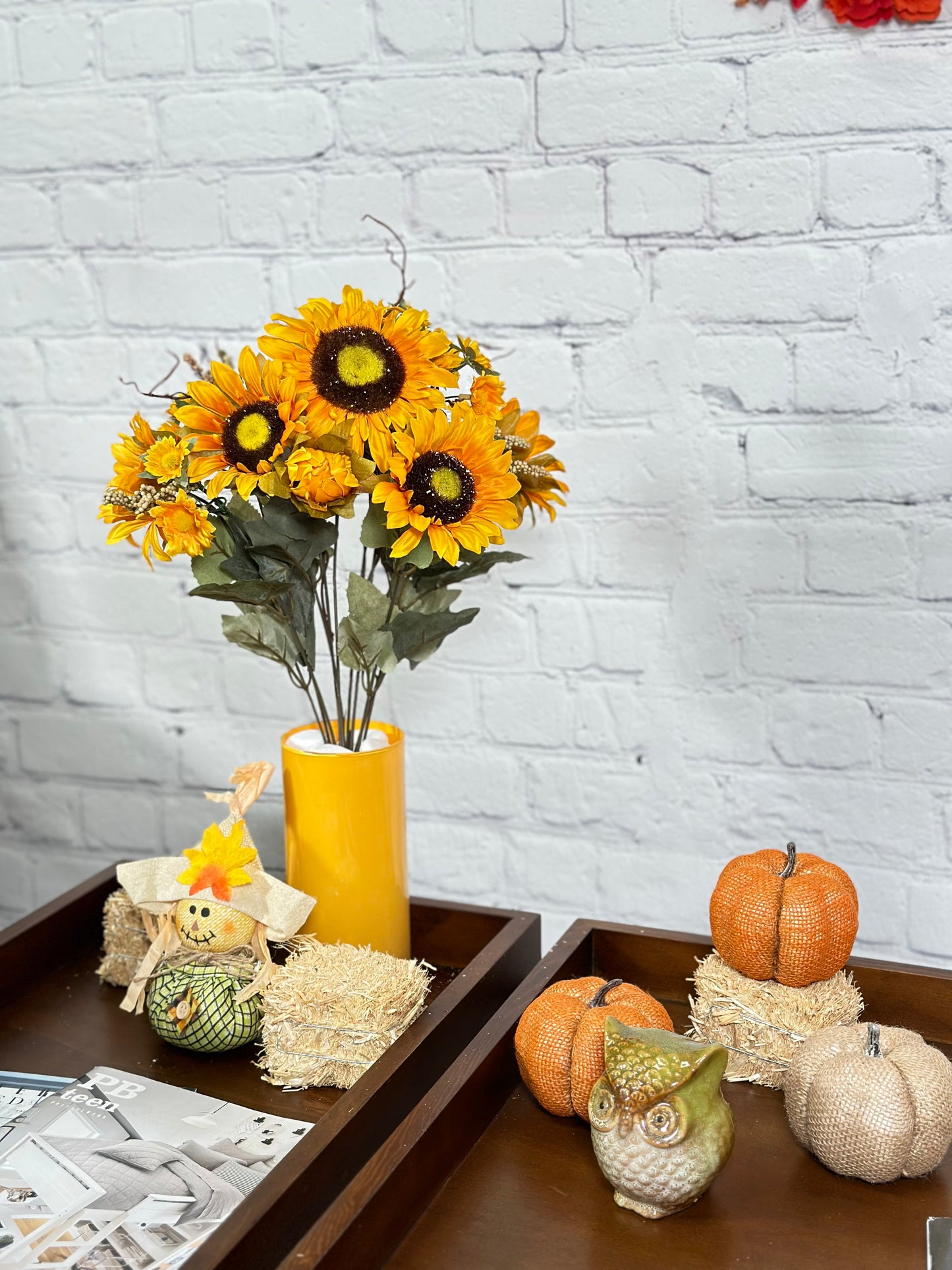 11 Stems Artificial Sunflower Bush Flower