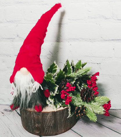 10 Stem Artificial Holly Leaves Berries Christmas Bush