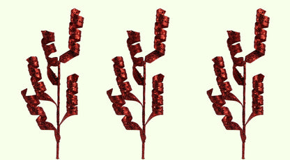 3 Pieces 26"H Glitter Spiral Spray For Christmas Decorations