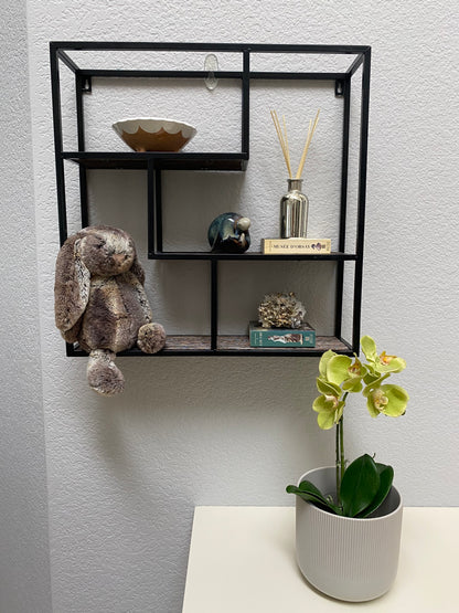 3 Tier Square Floating Shelves Wall Mount