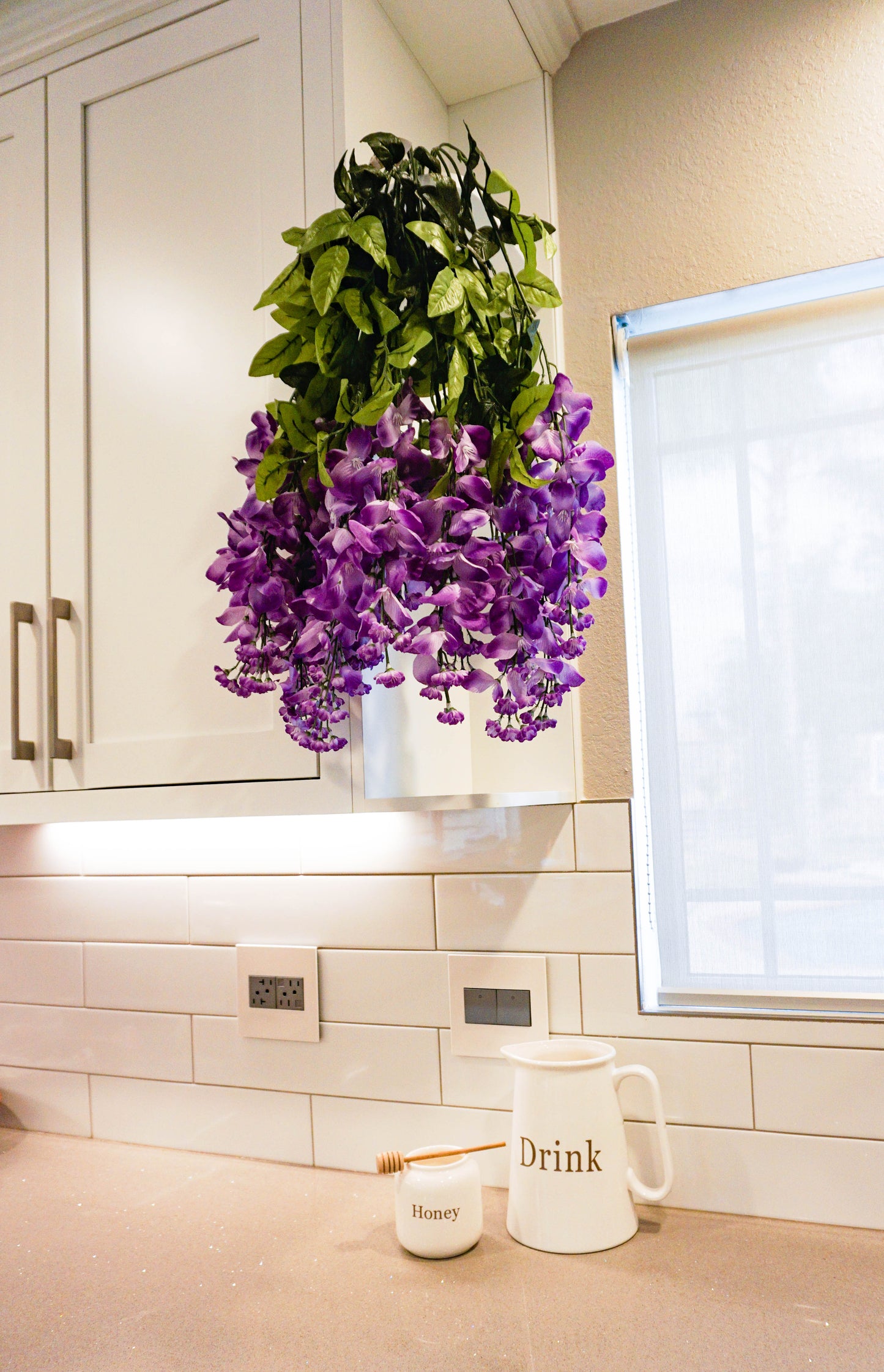 GPB392 15 Stem Artificial Hanging Wisteria