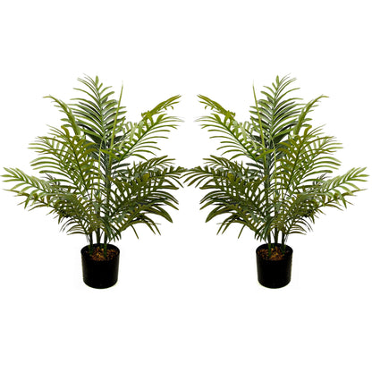 Artificial Paradise Palm Tree Plant in Plastic Pot, 3'L, GTR4622-NATURAL