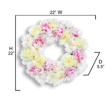 ABN1W001-NTRL Artificial 24" Peony    Pink