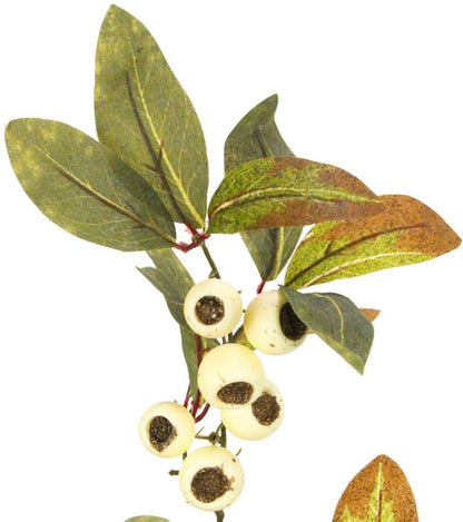 Artificial Autumn Flowers 29 Inch Faux Spray Loquat Fake Fruit Plant Fall Décor