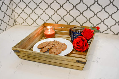 ABN5E078-NTRL Natural Wood Large & Small Shallow Square