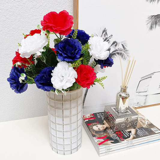 18 Stem Artificial flowers Roses Bush Spring