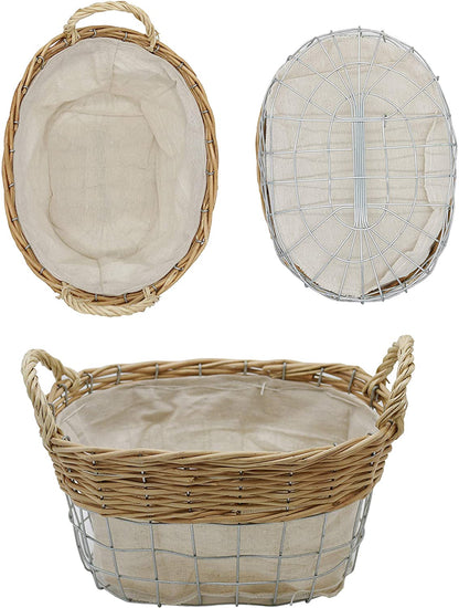 ABN5E118 NTRL Woven Baskets-2-Piece Set of Decorative Nesting