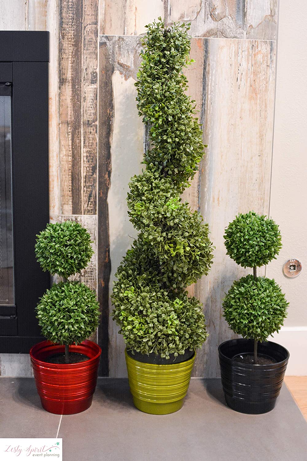 Artificial Tabletop English Boxwood Shaped Topiary,  GTR7681-GREEN