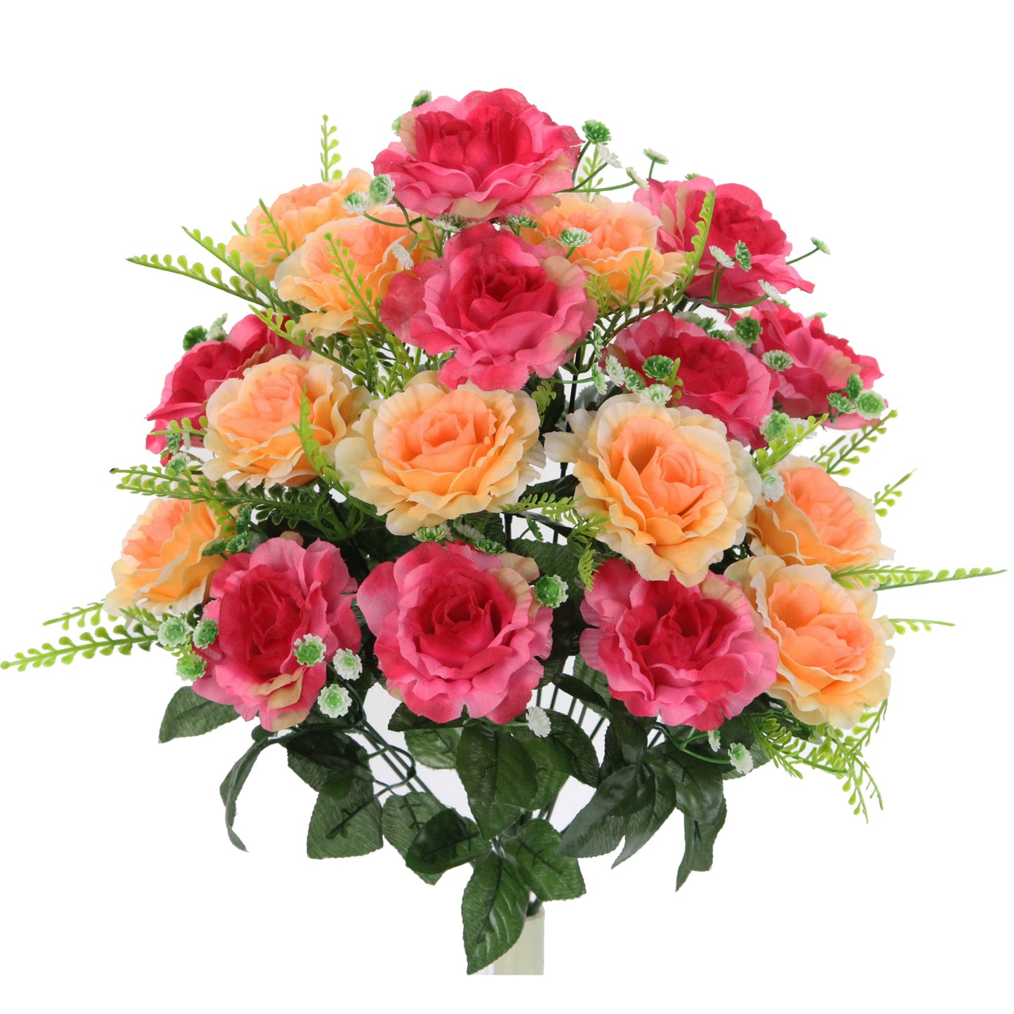 18 Stem Artificial flowers Roses Bush Spring