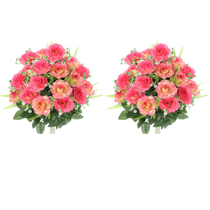 18 Stem Artificial flowers Roses Bush Spring