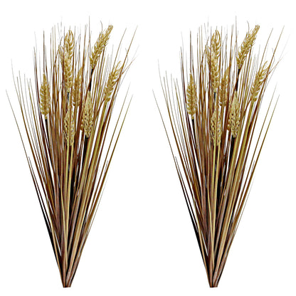 28" Artificial Autumn Flowers Artificial Wheat Grain Flowers Grass Bush