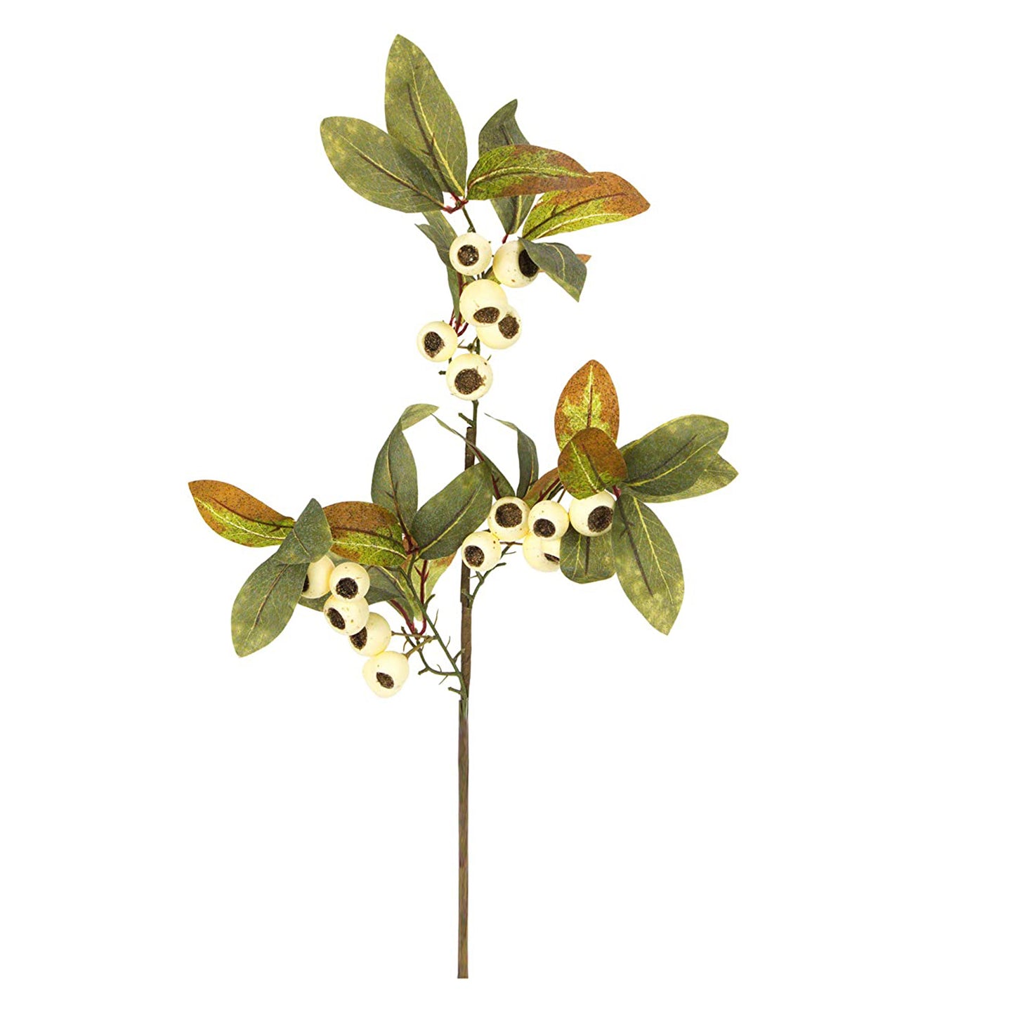 Artificial Autumn Flowers 29 Inch Faux Spray Loquat Fake Fruit Plant Fall Décor