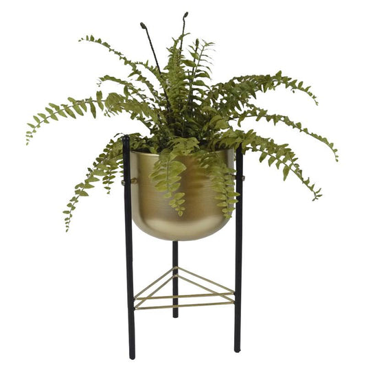 Mid Century Metal Planter Pot