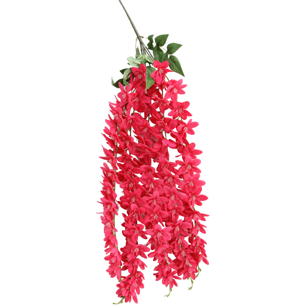 ABN5B006 Artificial 5 stem wisteria long hanging bush Flowers