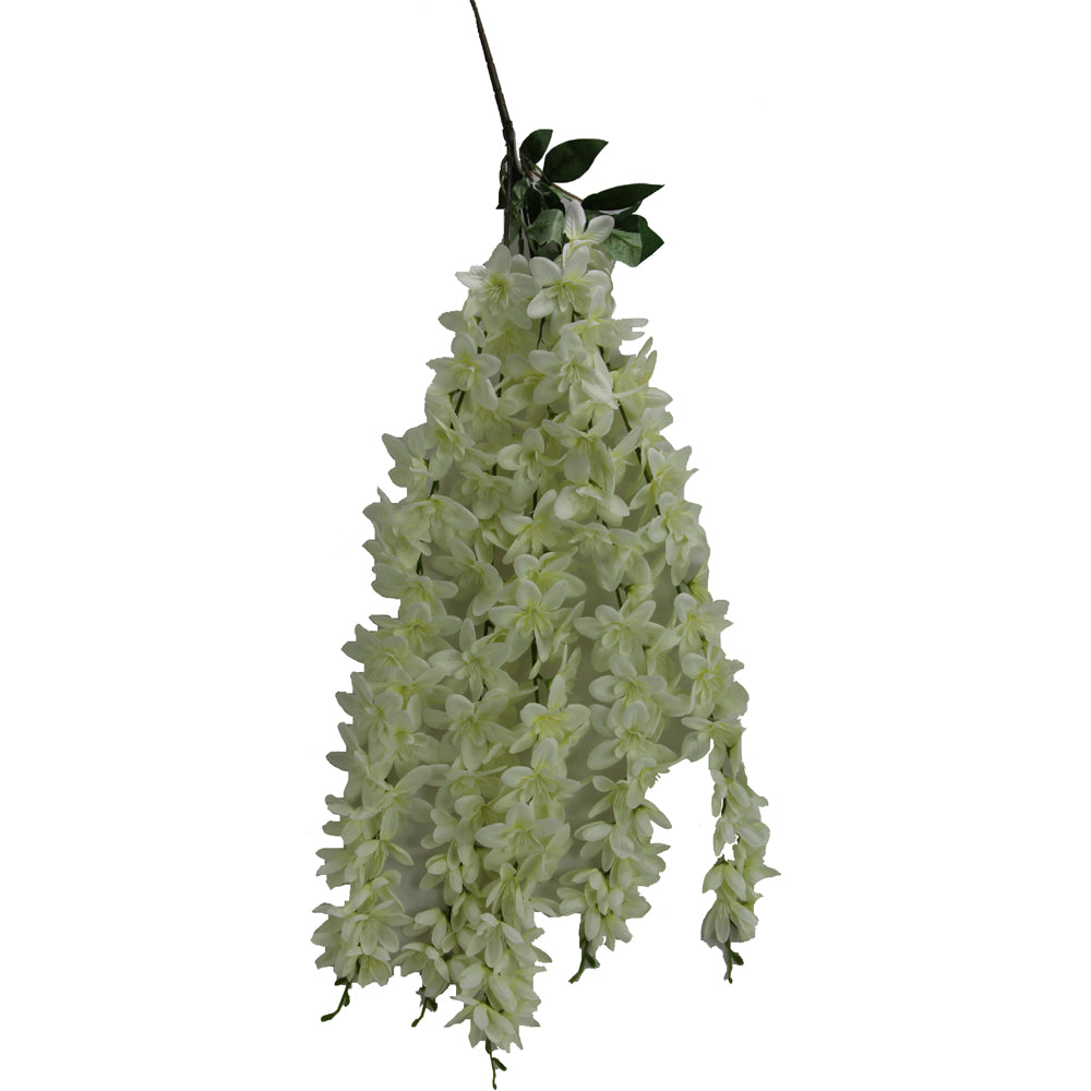 ABN5B006 Artificial 5 stem wisteria long hanging bush Flowers