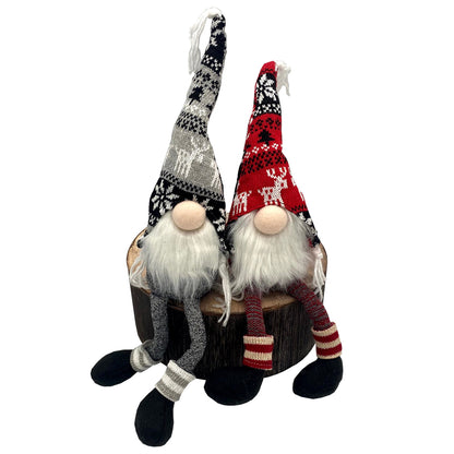 2PC Christmas Gnomes Plush Red/Grey X Small
