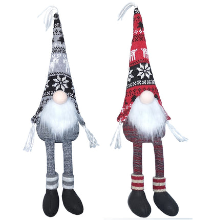 2PC Christmas Gnomes Plush Red/Grey X Small