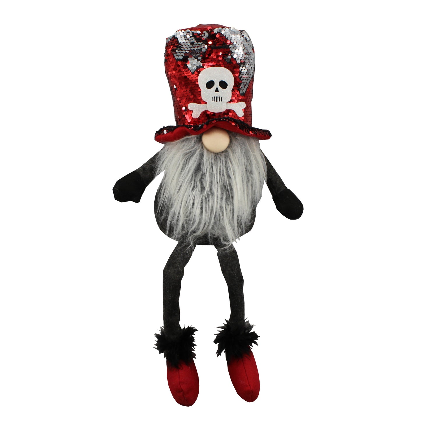 Red Sitting Halloween Plush Gnome