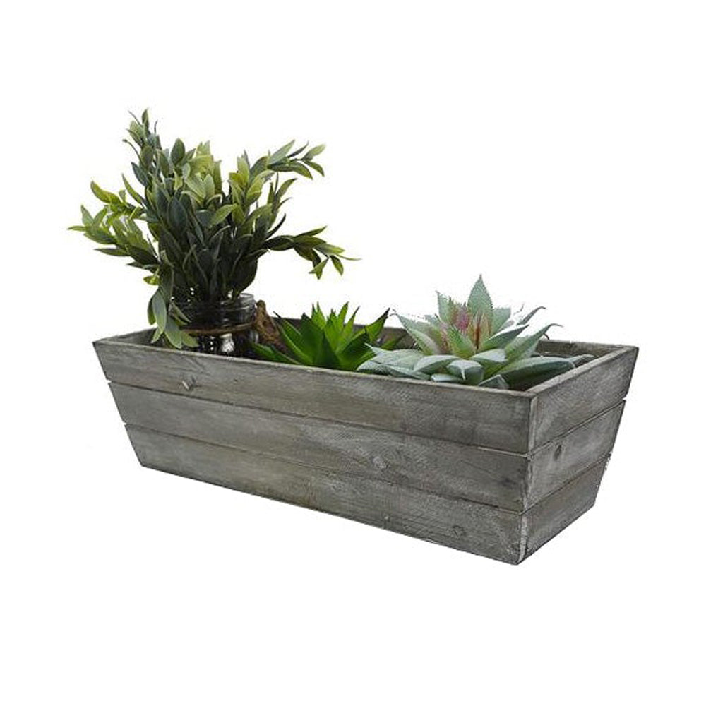 14"L Wood Planter Box Rectangle