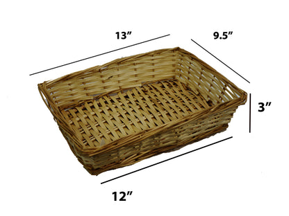 ABN5E102-NTRL Natural Willow Small Rectangle Basket