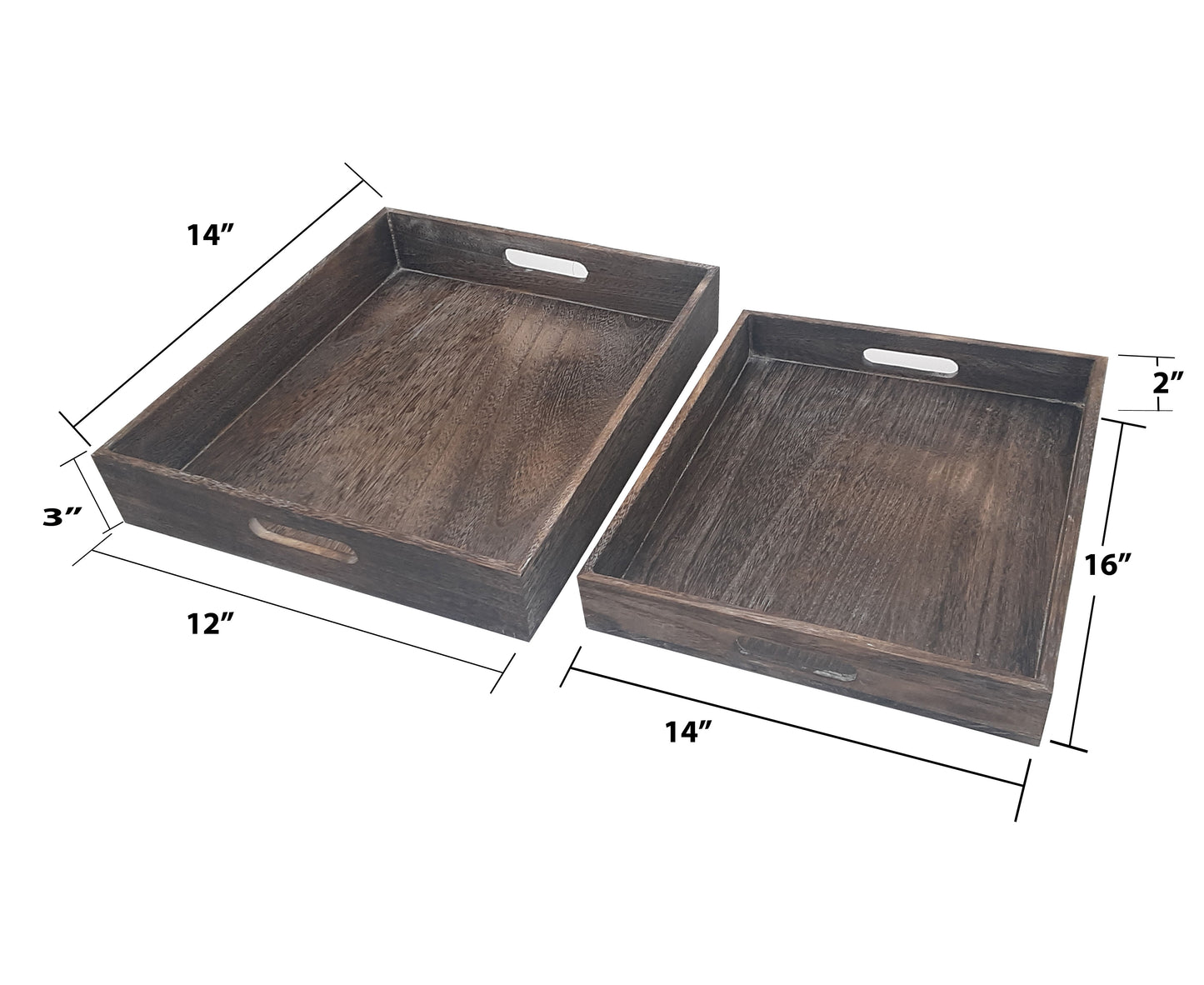 ABN5E116-NTRL 2 Piece Serving Tray Set