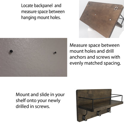 ABN5E127-BRN Floating Shelf