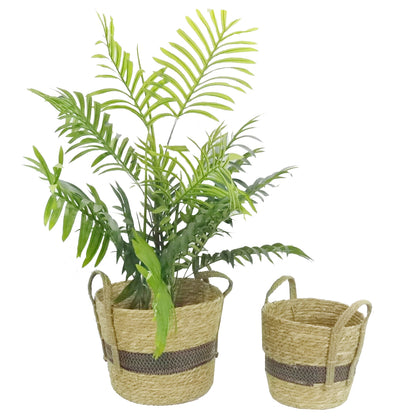 Set of 3 Nesting Basket Planters for Indoor Outdoor Plant