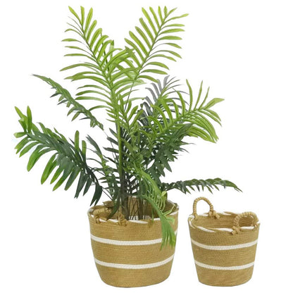 Set of 3 Nesting Basket Planters for Indoor Outdoor Plant