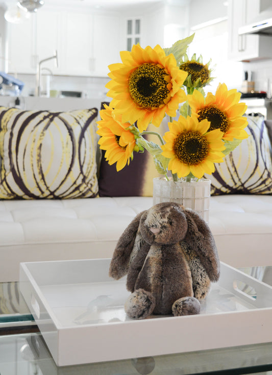 2 pcs 2 Stems Artificial Blooms Sunflower Bush Flower