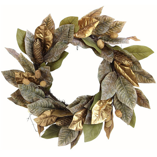 GFW7022-NATURAL 21" Artificial Magnolia Leaf Pine    - Unlit