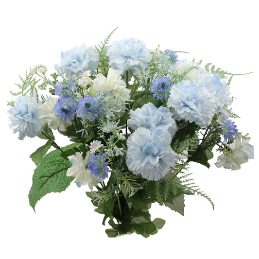 GPB162 - 16 Stems Artificial Blooming Baby Carnation with Greenery Mixed Bush