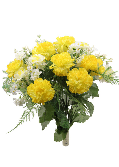 GPB162 - 16 Stems Artificial Blooming Baby Carnation with Greenery Mixed Bush